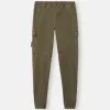 Pantaloni cargo dal taglio regolare e affusolato con elastico in vita Pantaloni cargo dal taglio regolare e affusolato con elastico in vita