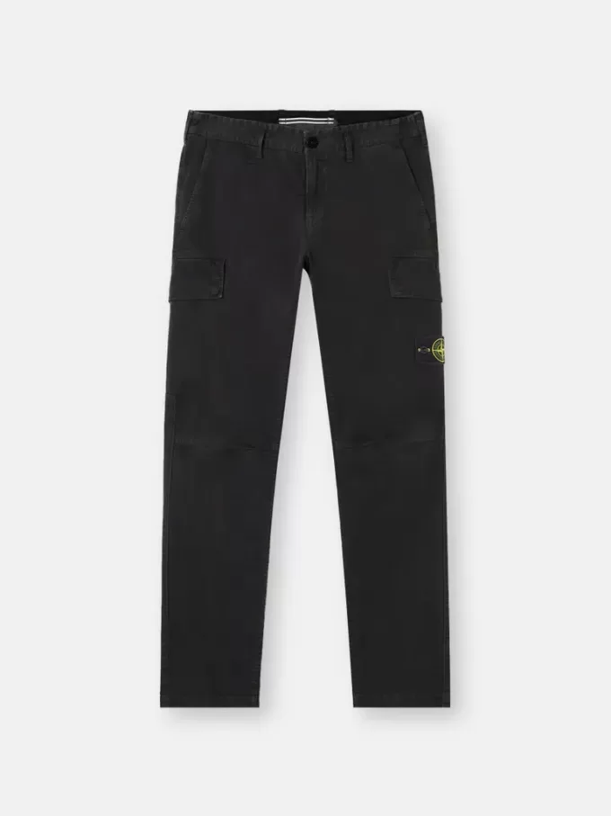 Pantaloni cargo skinny con tasche a scatto