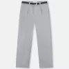 Pantaloni chino dalla vestibilità ampia con cintura in nastro di nylon Pantaloni chino dalla vestibilità ampia con cintura in nastro di nylon