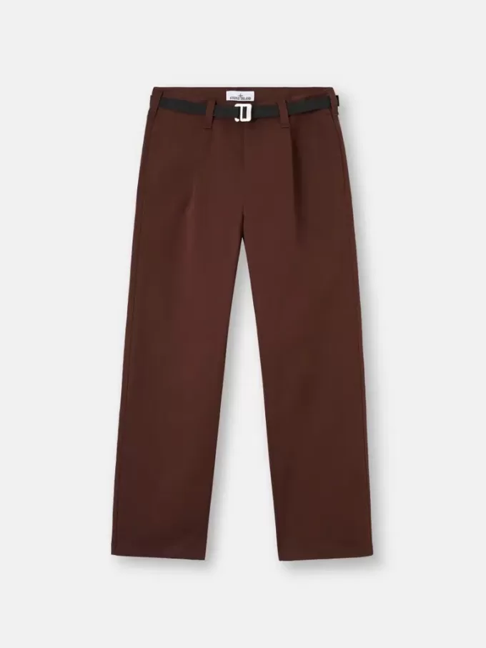 Pantaloni chino dalla vestibilità ampia con cintura in nastro di nylon Pantaloni chino dalla vestibilità ampia con cintura in nastro di nylon