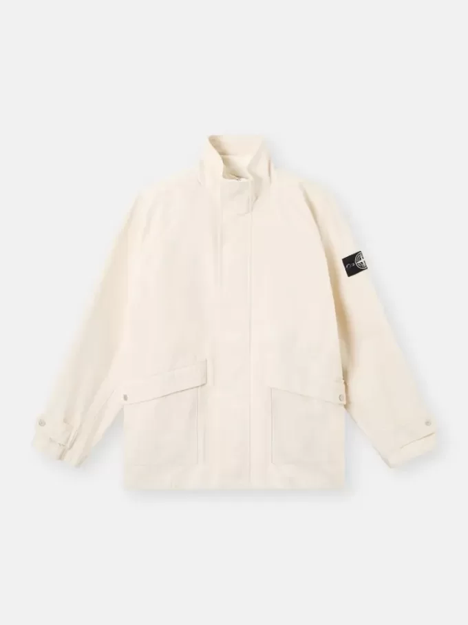 Parka corto con fodera removibile e toppe sui gomiti.