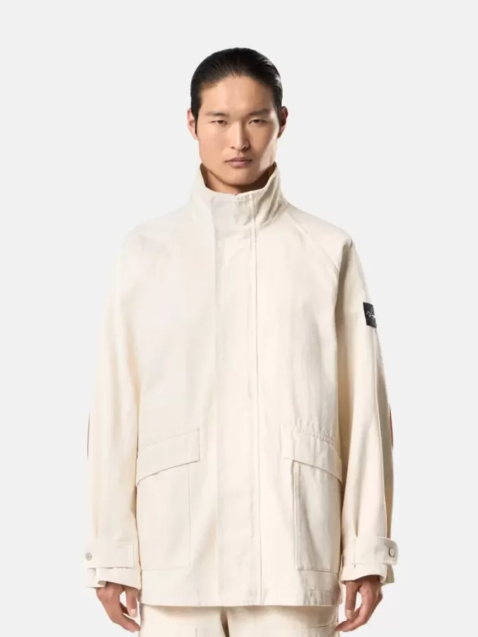 Parka corto con fodera removibile e toppe sui gomiti.
