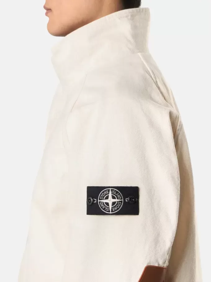 Parka corto con fodera removibile e toppe sui gomiti.