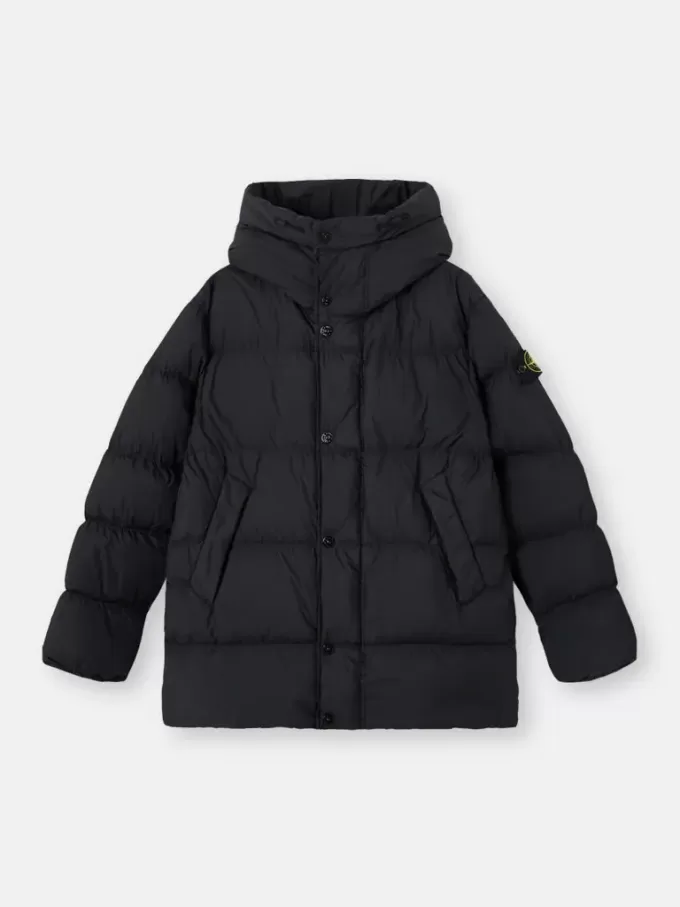 Parka imbottito con cappuccio e protezione antivento Parka imbottito con cappuccio e protezione antivento