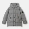 Parka imbottito con cappuccio e protezione antivento Parka imbottito con cappuccio e protezione antivento