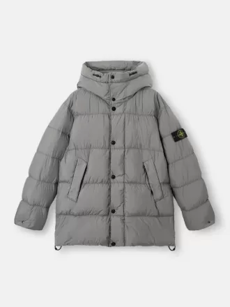 Parka imbottito con cappuccio e protezione antivento