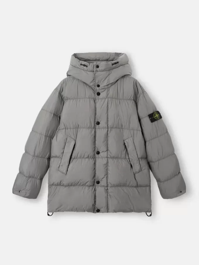 Parka imbottito con cappuccio e protezione antivento Parka imbottito con cappuccio e protezione antivento