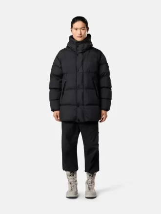 Parka imbottito con cappuccio e protezione antivento Parka imbottito con cappuccio e protezione antivento
