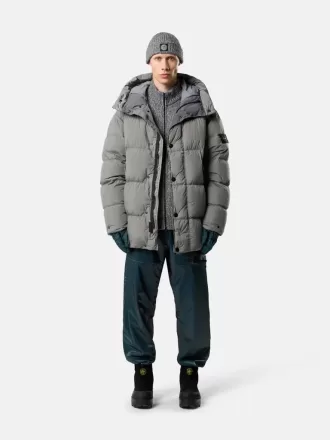 Parka imbottito con cappuccio e protezione antivento