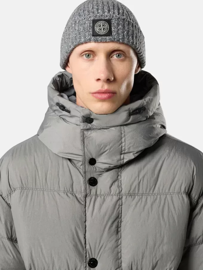Parka imbottito con cappuccio e protezione antivento Parka imbottito con cappuccio e protezione antivento