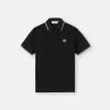 Polo slim fit a maniche corte con dettagli a righe