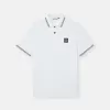 Polo slim fit a maniche corte con dettagli a righe