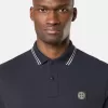 Polo slim fit a maniche corte con dettagli a righe