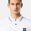 Polo slim fit a maniche corte con dettagli a righe