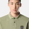 Polo slim fit a maniche corte con dettagli a righe