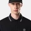 Polo slim fit a maniche corte con dettagli a righe