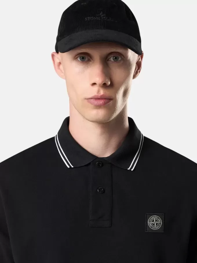 Polo slim fit a maniche corte con dettagli a righe