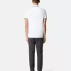 Polo slim fit a maniche corte con dettagli a righe