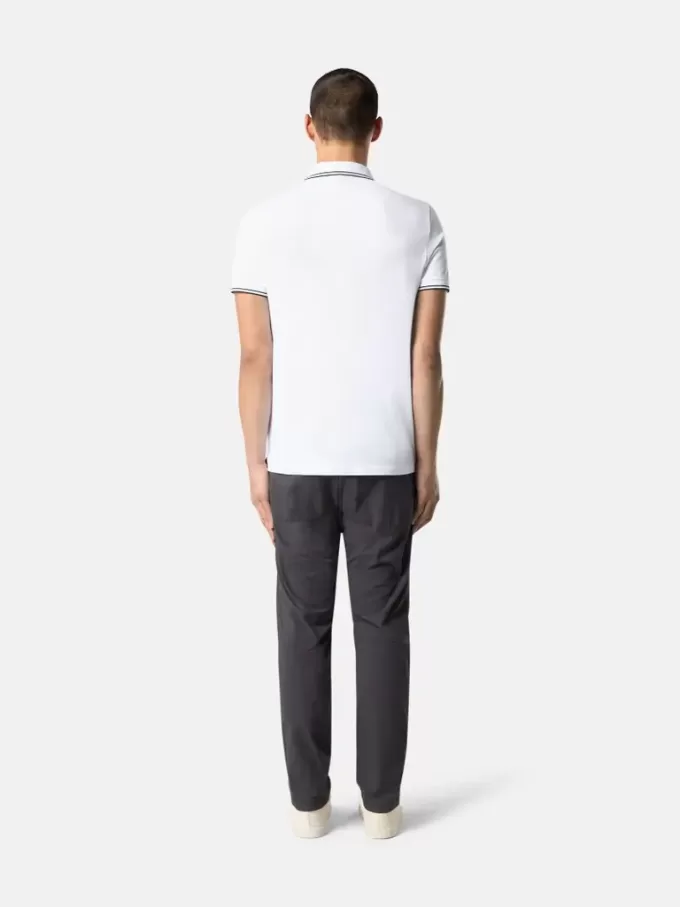 Polo slim fit a maniche corte con dettagli a righe