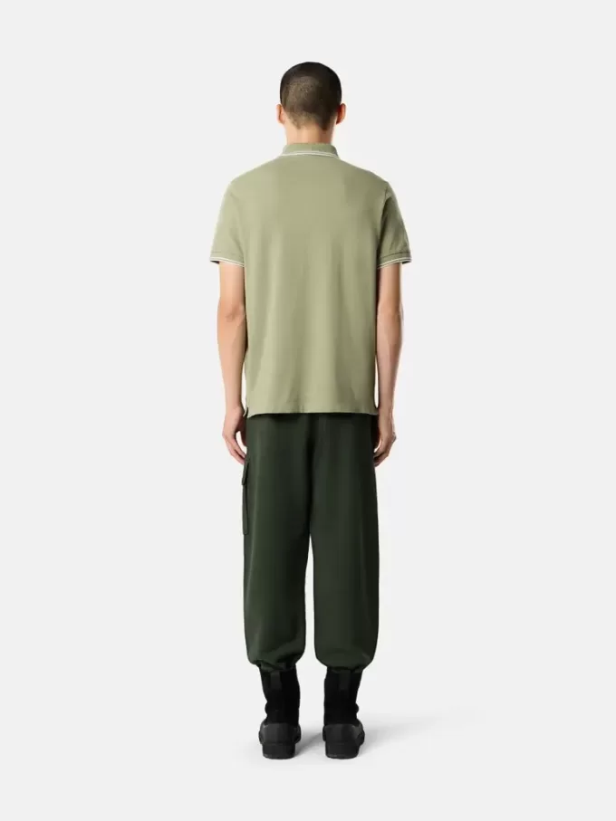 Polo slim fit a maniche corte con dettagli a righe