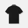 Polo slim fit a maniche corte con dettagli a righe