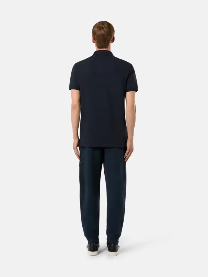 Polo slim fit a maniche corte con toppa Compass
