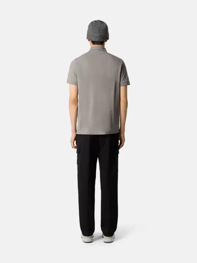 Polo slim fit a maniche corte con toppa Compass