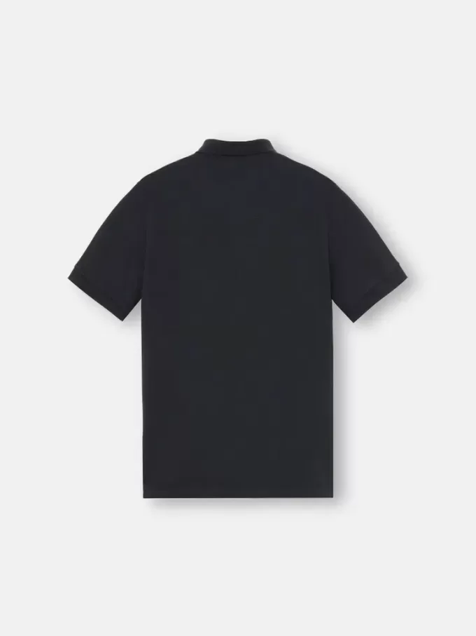 Polo slim fit a maniche corte con toppa Compass