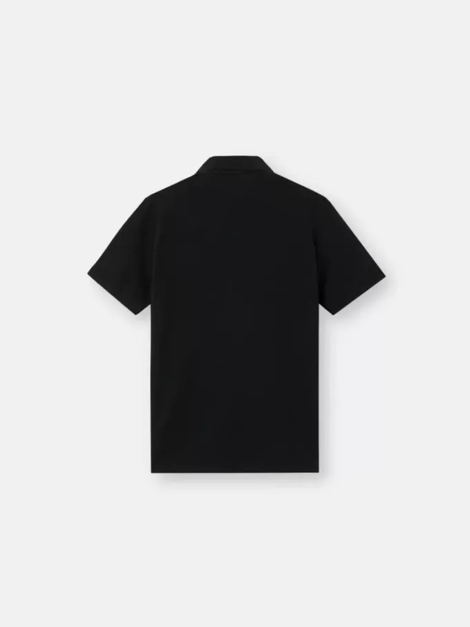 Polo slim fit a maniche corte con toppa Compass