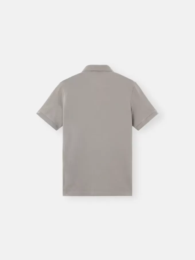 Polo slim fit a maniche corte con toppa Compass