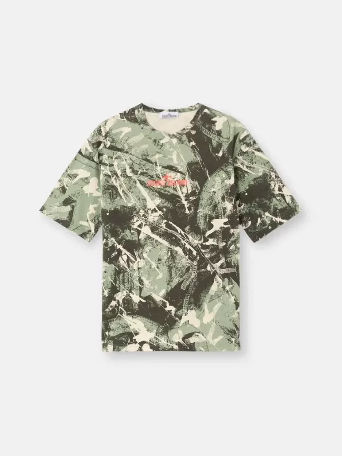 T-shirt a maniche corte con stampa “Scan Camo”. T-shirt a maniche corte con stampa “Scan Camo”.