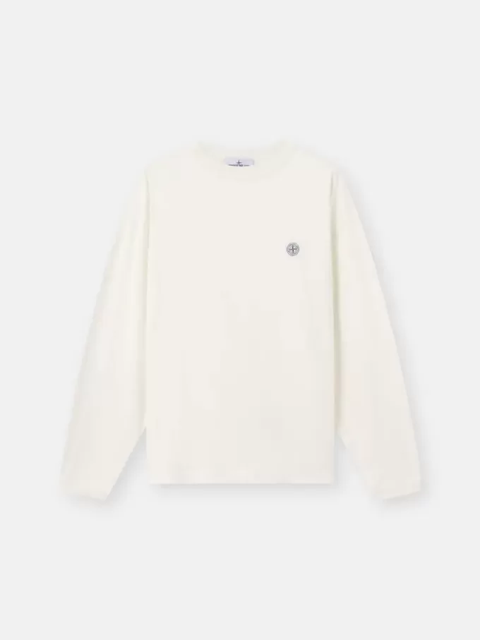 T-shirt a maniche lunghe dalla vestibilità regolare con toppa Compass tono su tono. T-shirt a maniche lunghe dalla vestibilità regolare con toppa Compass tono su tono.