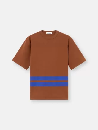 T-shirt oversize a maniche corte con bande stampate