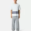 T-shirt oversize a maniche corte con bande stampate