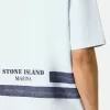 T-shirt oversize a maniche corte con bande stampate