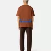 T-shirt oversize a maniche corte con bande stampate