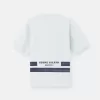 T-shirt oversize a maniche corte con bande stampate