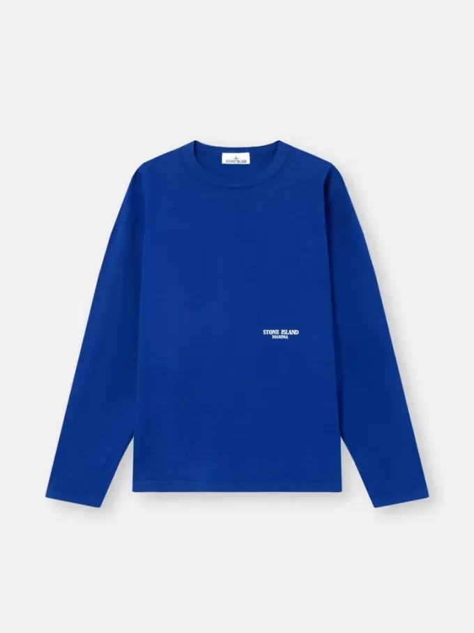 T-shirt oversize a maniche lunghe con ricamo Marina T-shirt oversize a maniche lunghe con ricamo Marina