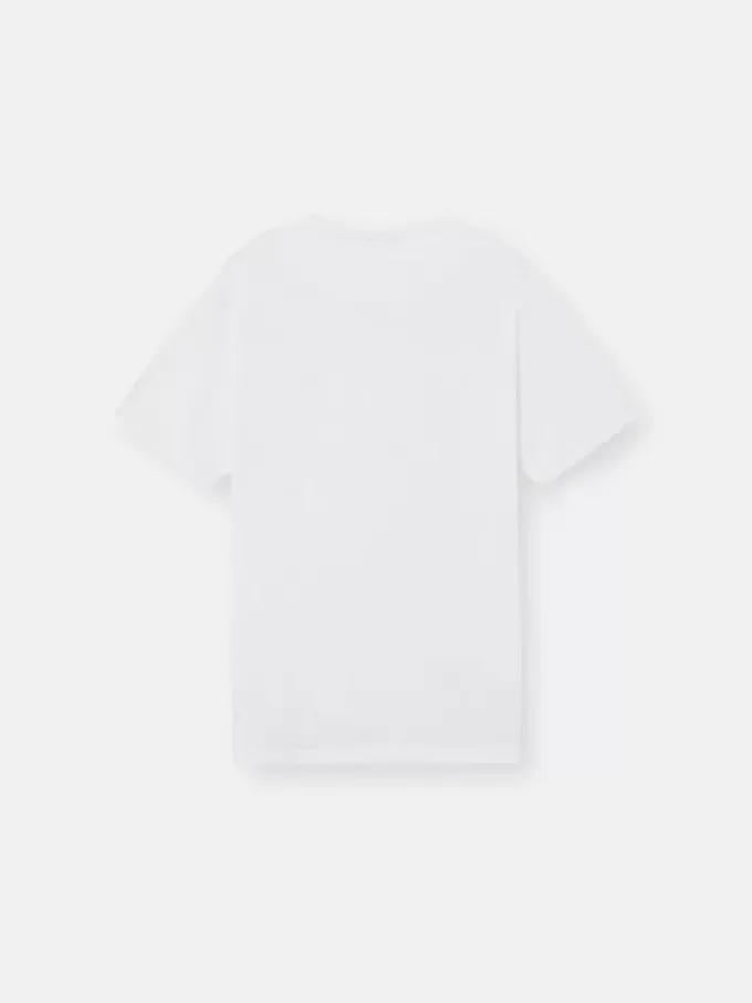T-shirt slim fit a maniche corte con patch Compass